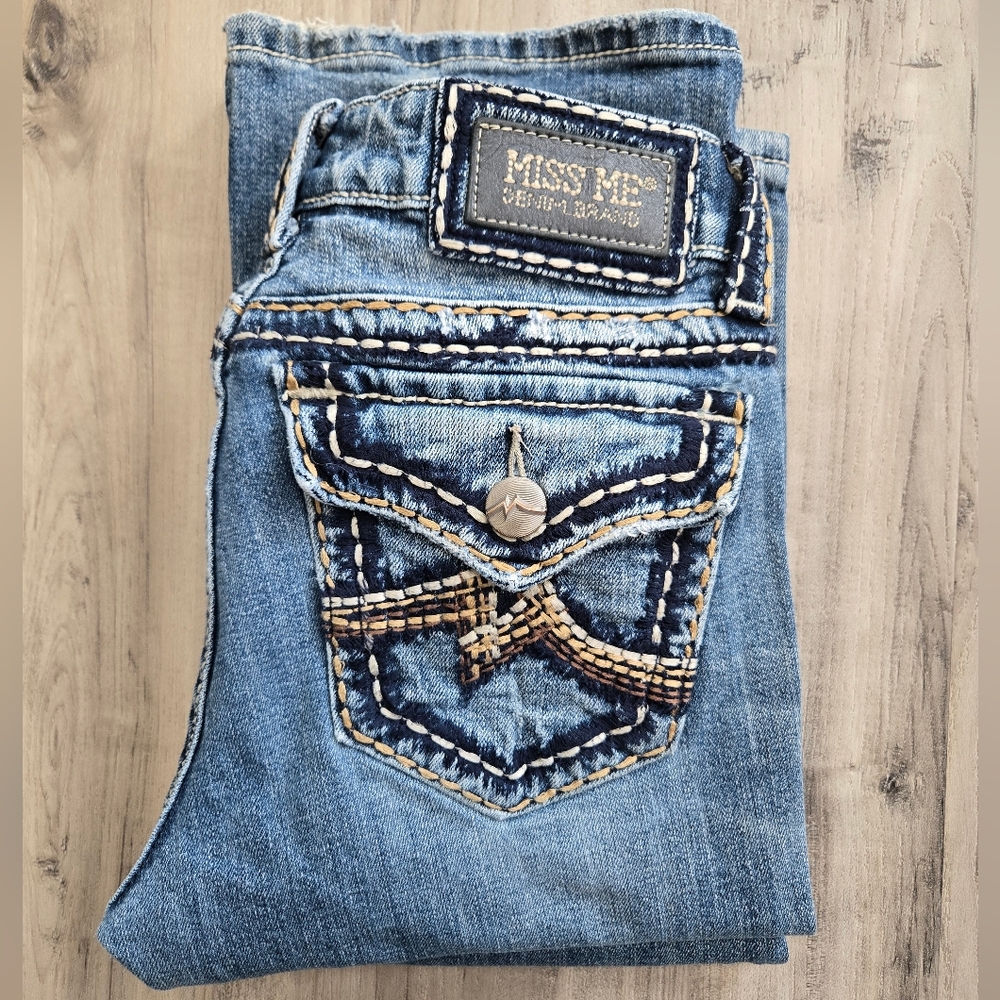 Miss Me Denim Brand Iren Bootcut Jeans Sz 29 - Picture 11 of 12